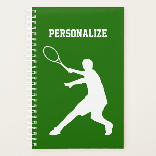 Aangepaste spiraalplanner voor tennisspeler of -co planner (Voorkant)