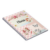 Aangepaste Spiral Photo Notitieboek met Roze Gerui (Rechterzijde)