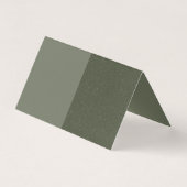 Aangepaste split mos groen gevouwen Kaart (Achterkant)