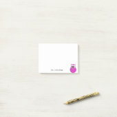 Aangepaste spoedroze Cartoon Post-it Opmerking Post-it® Notes (Op bureau)