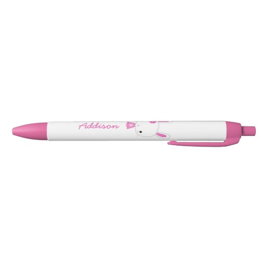 Aangepaste spoedroze Kawaii Bunny Pink Pen (Bodem)