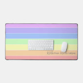 Aangepaste spoelbedekking regenboogkleurige strepe bureaumat (Keyboard & Muis)