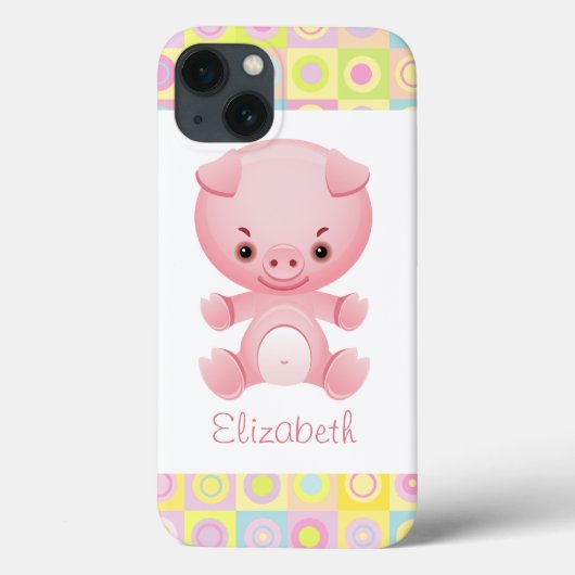 Aangepaste spoeling Kawaii Roze Roze Varken Case-Mate iPhone Case (Achterkant)