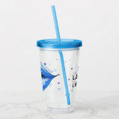 Aangepaste spoelkogels van de blauwe liefde Acryl  Acryl Drinkbeker (Links)