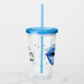 Aangepaste spoelkogels van de blauwe liefde Acryl  Drinkbeker (Rechts)