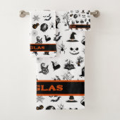 Aangepaste spookachtige en grappige Halloween Bad Bad Handdoek (Insitu)