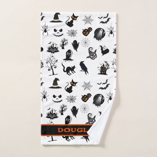 Aangepaste spookachtige en grappige Halloween Bad Bad Handdoek (Handdoek)