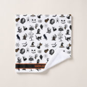 Aangepaste spookachtige en grappige Halloween Bad Bad Handdoek (Wasdoekje)