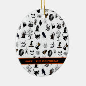 Aangepaste spookachtige en grappige Halloween Keramisch Ornament (Rechts)