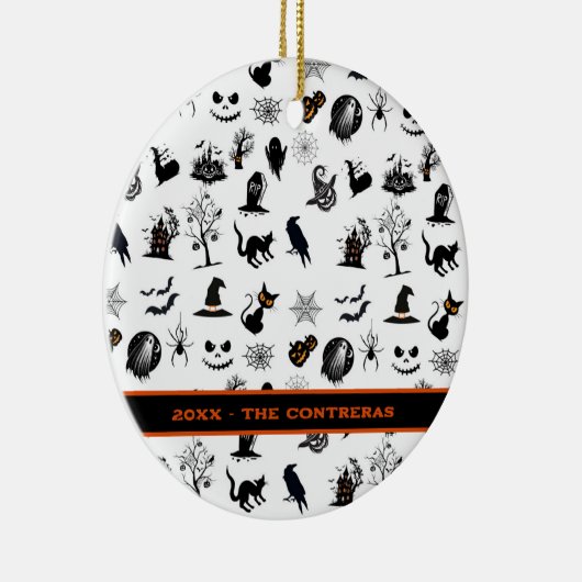 Aangepaste spookachtige en grappige Halloween Keramisch Ornament (Rechts)