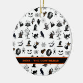 Aangepaste spookachtige en grappige Halloween Keramisch Ornament (Links)