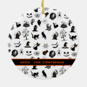 Aangepaste spookachtige en grappige Halloween Keramisch Ornament (Achterkant)