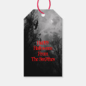 Aangepaste spookachtige Halloween Sky met Ravens G Cadeaulabel (Voorkant)