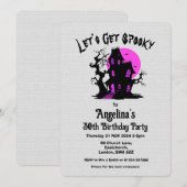 Aangepaste spookachtige Halloween Verjaardag Kostu Kaart (Voorkant / Achterkant)