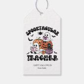 Aangepaste Spooktacular Teacher Halloween Cadeaulabel (Voorkant)