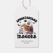 Aangepaste Spooktacular Teacher Halloween Cadeaulabel (Achterkant)