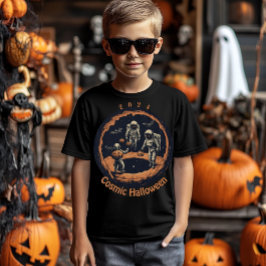Aangepaste Spooky Cosmic Halloween 2024 Astronaut T-shirt