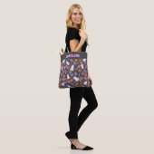 Aangepaste Spooky Ghosts Coquette Roze Bogen Hallo Tote Bag (Op model)