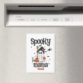 Aangepaste Spooky Mama Halloween - Ghost, Cat, Pum Magneet (Insitu (Vaatwasser))