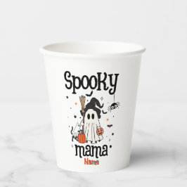 Aangepaste Spooky Mama Halloween - Ghost, Cat, Pum Papieren Bekers