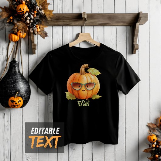 Aangepaste Spooky Pompoen Schattigee Waterverf Hal Kinder Shirts