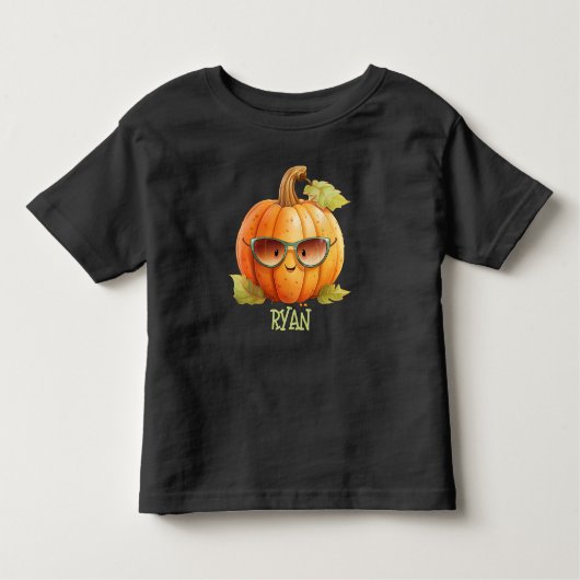 Aangepaste Spooky Pompoen Schattigee Waterverf Hal Kinder Shirts (Voorkant)