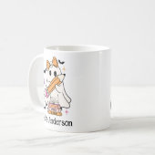 Aangepaste "Spooky Teacher Club" Halloween Schatti Koffiemok (Voorkant links)