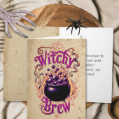 Aangepaste Spooky Witch Brew Happy Halloween Kaart