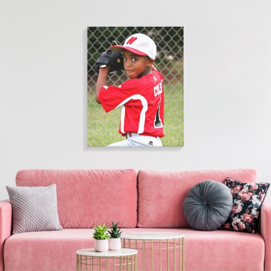 Aangepaste sporingsspeler Athlete Foto Wrapped Can Canvas Afdruk (Insitu (Woonkamer))