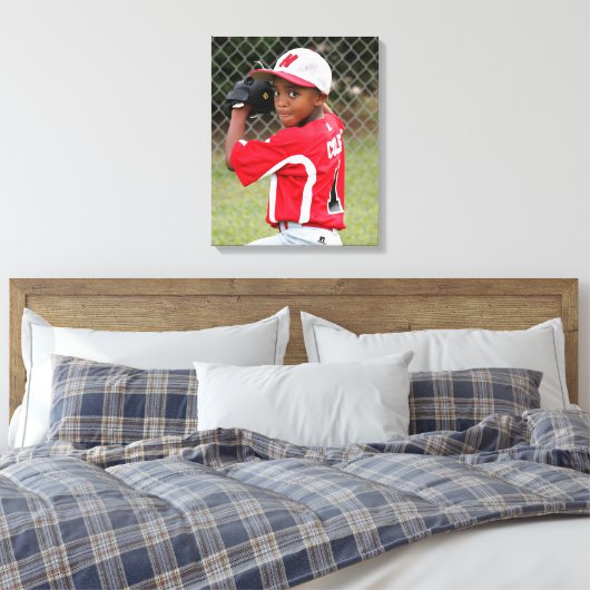 Aangepaste sporingsspeler Athlete Foto Wrapped Can Canvas Afdruk (Insitu (Slaapkamer))