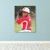 Aangepaste sporingsspeler Athlete Foto Wrapped Can Canvas Afdruk (Insitu (Houten vloer))