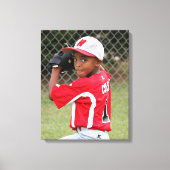 Aangepaste sporingsspeler Athlete Foto Wrapped Can Canvas Afdruk (Voorkant)