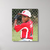 Aangepaste sporingsspeler Athlete Foto Wrapped Can Canvas Afdruk (Voorkant)