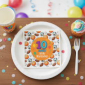 Aangepaste Sport 10e Verjaardag Party Servetten