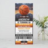 Aangepaste sport basketbal ticket verjaardag  kaart (Staand voorkant)