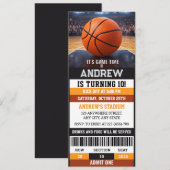 Aangepaste sport basketbal ticket verjaardag  kaart (Voorkant / Achterkant)