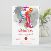 Aangepaste Sport Basketbal Verjaardag Kaart (Staand voorkant)