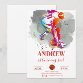 Aangepaste Sport Basketbal Verjaardag Kaart (Voorkant / Achterkant)