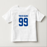 Aangepaste sport football jersey voor peuter kinder shirts<br><div class="desc">Aangepaste sport football jersey voor peuter. Aangepaste kinder kleding voor jongens en meisjes. Personaliseer met de naam van het kind. Schattige cadeau-idee voor 1e verjaardag. Maak je eigen teamkleding voor kleinkind, kleinzoon, kleindochter, neef, nicht etc. Kinder sportkleding. Geschikt voor alle sporten; voetbal, volleybal, honkbal, softbal, basketbal, hockey, football, rugby enz....</div>