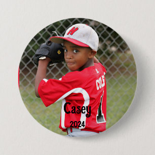 Aangepaste Sport Foto Speler Naam en Jaar Button