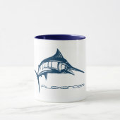 Aangepaste sport Gevist | Pompelblauwe zwaardvis Mok (Midden)