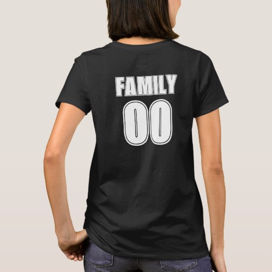 Aangepaste sport jersey - Family Support Sectie T-shirt (Achterkant)