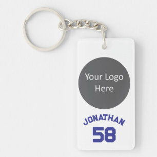 Aangepaste Sport Team Logo & Naam Jersey Nummer Bl Sleutelhanger