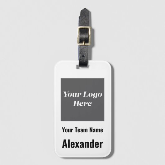 Aangepaste Sport Team Logo, Team & Speler Naam Bagagelabel (Voorkant (verticaal))