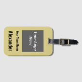 Aangepaste Sport Team Logo, Team & Speler Naam Gol Bagagelabel (Voorkant (horizontaal))