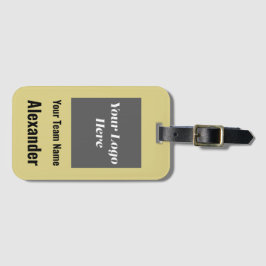 Aangepaste Sport Team Logo, Team & Speler Naam Gol Bagagelabel