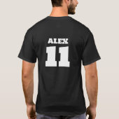 Aangepaste Sport Voorkant Achternaam en Nummer Uw  T-shirt (Achterkant)