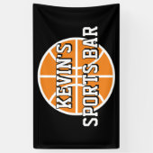 Aangepaste sportbarbanner met basketbal logo spandoek (Verticaal)