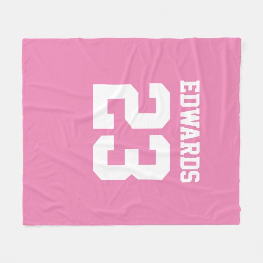Aangepaste sporten genummerd met naam fleece deken (Voorkant (Horizontaal))