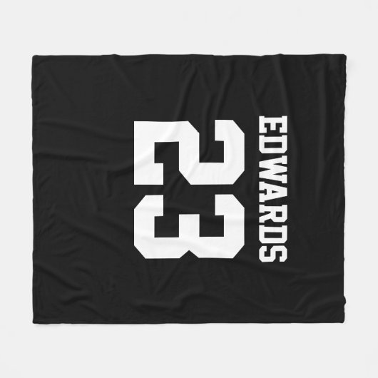 Aangepaste sporten genummerd met naam fleece deken (Voorkant (Horizontaal))